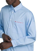 Logo Poplin Button-Up Shirt