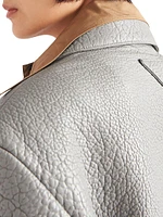 Single-Breasted Nappa Leather Jacket