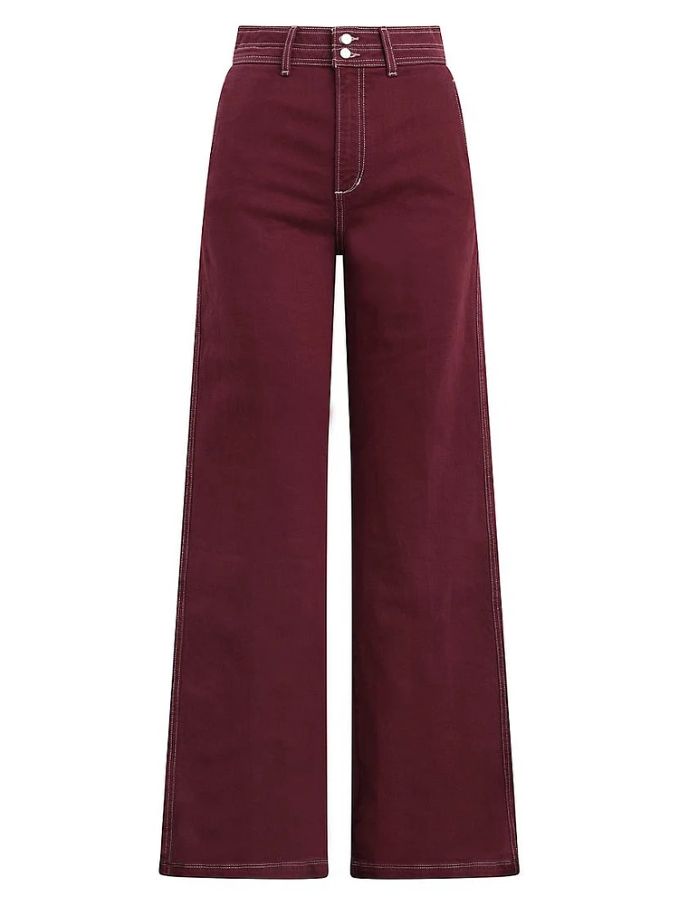 Allana Cotton-Blend Wide-Leg Pants