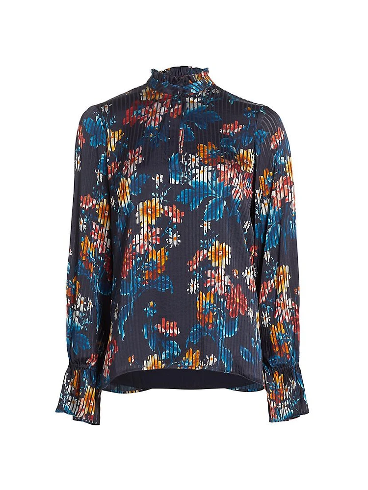 Hollis Floral & Stripe Print Blouse