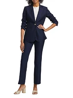 Gavi Twill SIngle-Button Blazer