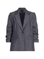 Tristan Polka Dot Single-Button Blazer