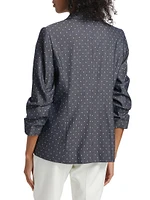 Tristan Polka Dot Single-Button Blazer