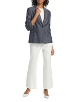 Tristan Polka Dot Single-Button Blazer