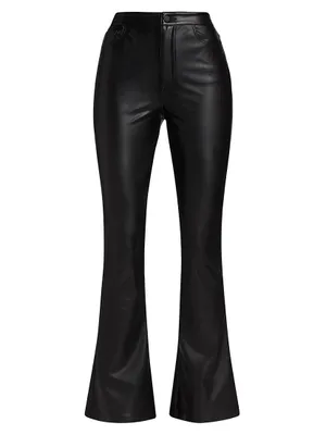 Faux Leather Skinny Bootcut Pants