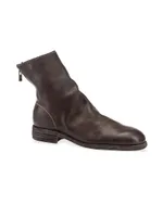 Leather Back Zip Boots