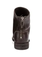 Leather Back Zip Boots