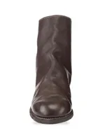 Leather Back Zip Boots