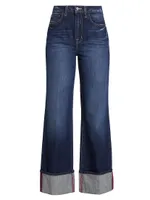 Miley Wide-Leg Cuff Jeans