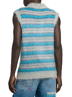 Striped Mohair-Blend Sweater Vest