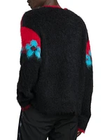 Floral Mohair-Blend Sweater