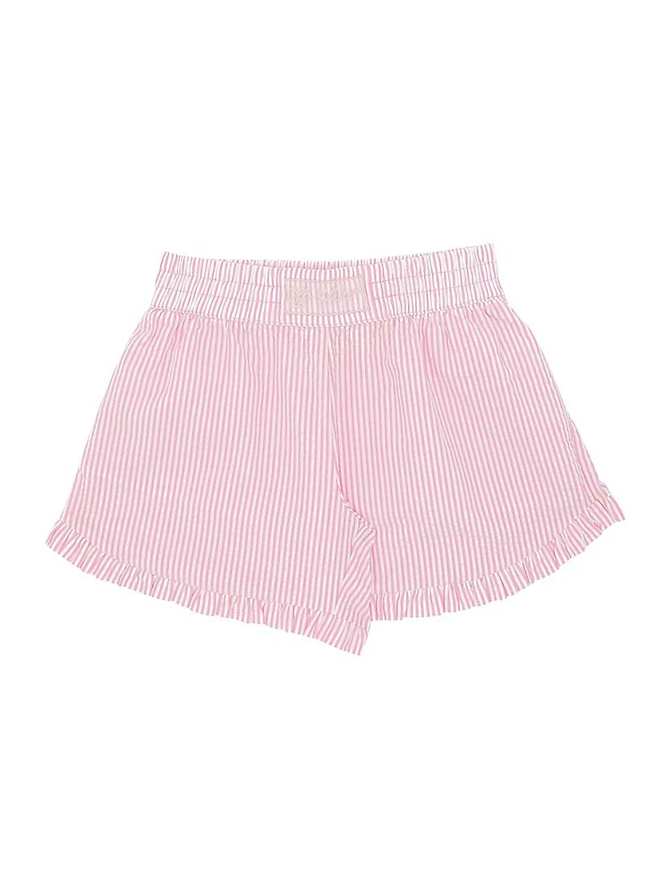 Little Girl's & Striped Cotton Shorts