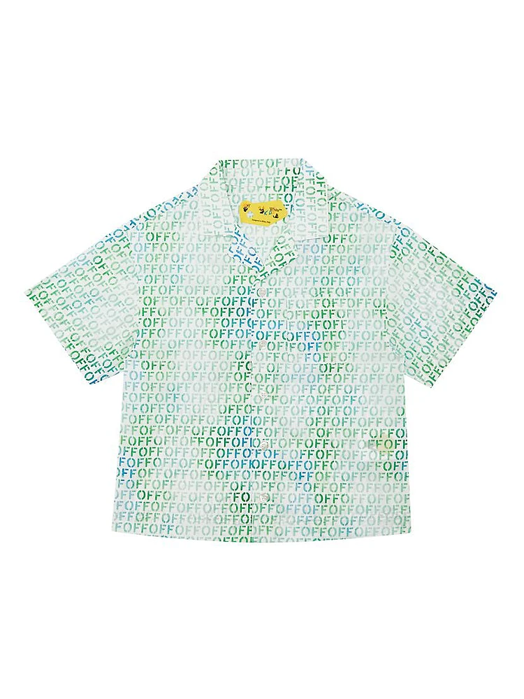 Little Boy's & Off Stamp Bowling Shirt