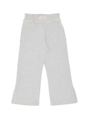 Little Girl's & Lace Wide-Leg Sweatpants