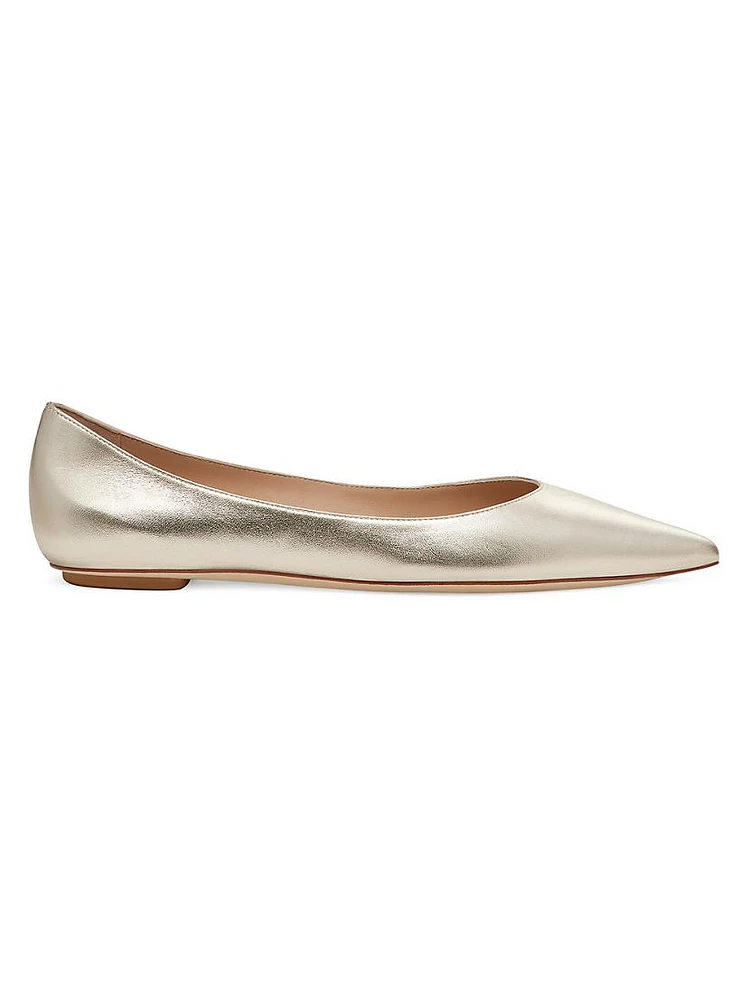 Emilia Metallic Pointed-Toe Flats