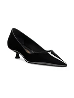 Eva 35MM Patent Leather Kitten-Heel Pumps