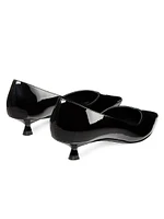 Eva 35MM Patent Leather Kitten-Heel Pumps