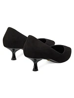 Eva 50MM Suede Kitten-Heel Pumps