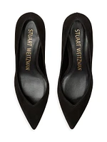 Eva 50MM Suede Kitten-Heel Pumps