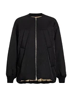 Oversized Twill Bomber Jacket