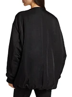 Oversized Twill Bomber Jacket