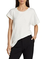 Asymmetric Cotton-Blend T-Shirt