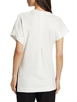 Asymmetric Cotton-Blend T-Shirt