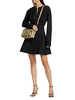 Long-Sleeve Poplin Minidress