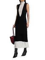 Sleeveless Layered Midi-Dress