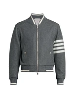 4-Bar Striped Wool Bomber Jacket