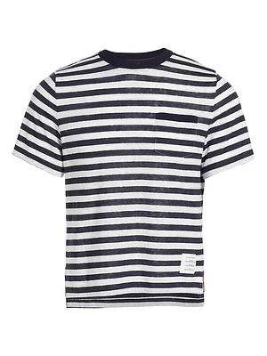 Striped Linen Pocket T-Shirt