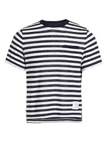 Striped Linen Pocket T-Shirt