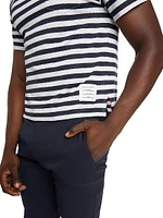 Striped Linen Pocket T-Shirt