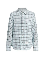 Plaid Snap-Front Shirt Jacket