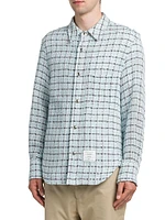 Plaid Snap-Front Shirt Jacket