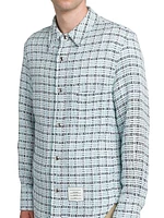 Plaid Snap-Front Shirt Jacket