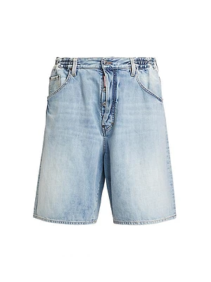 Light Palm Denim Shorts