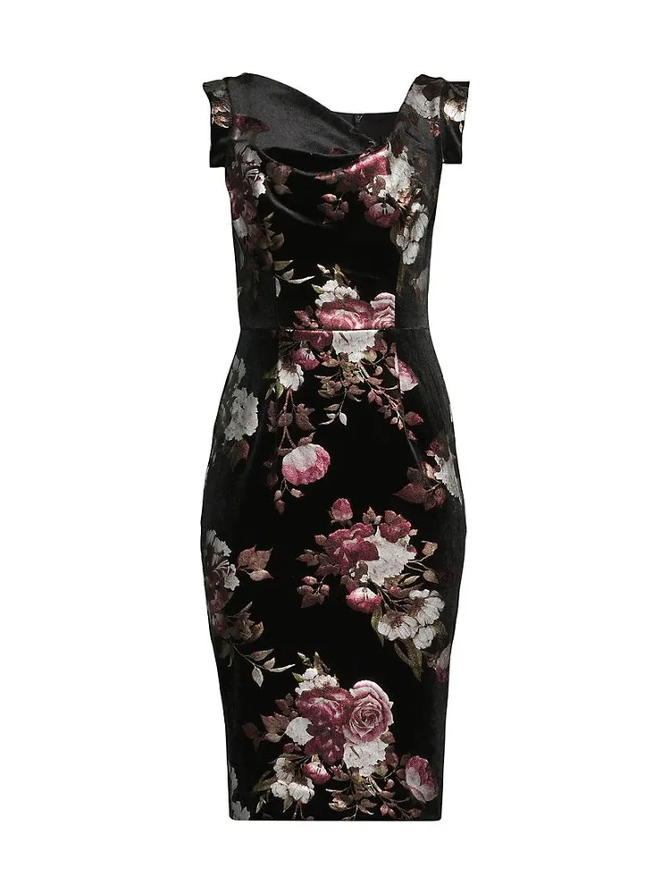 Jackie O Floral Midi-Dress