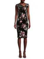 Jackie O Floral Midi-Dress