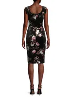 Jackie O Floral Midi-Dress