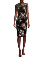 Jackie O Floral Midi-Dress