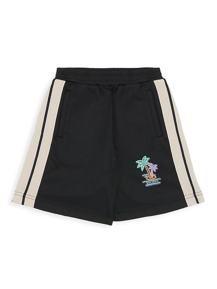 Little Boy's & Neon Palms Track Shorts