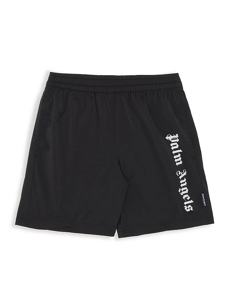 Little Boy's & Logo Swim Shorts