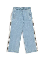 Little Boy's & Track Chambray Pants