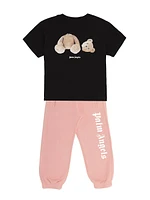 Little Girl's & Logo Bear T-Shirt