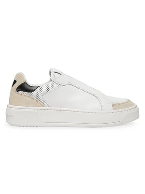 Courtside Retro Leather Low-Top Sneakers