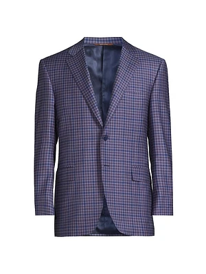 Siena Checked Wool Two-Button Sport Coat