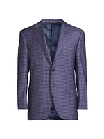 Siena Checked Wool Two-Button Sport Coat