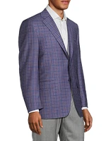 Siena Checked Wool Two-Button Sport Coat