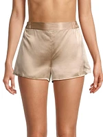 Elasticized Silk Shorts